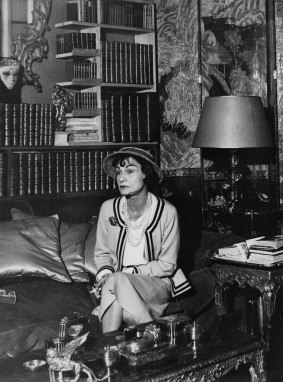 Coco Chanel in suite at the Ritz in 1960. The fashion designer lived in the hotel for 35 years.