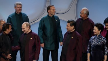 Prime Minister Tony Abbott with APEC Leaders. 
