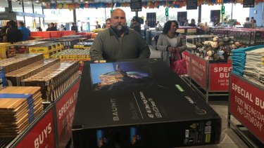 Big-screen TVs proved a hit when Aldi opened in Perth this year.