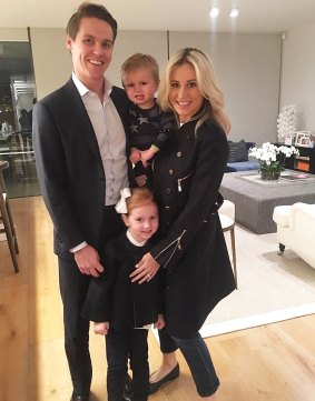 Jacenko with husband Oliver Curtis, Pixie and Hunter.
