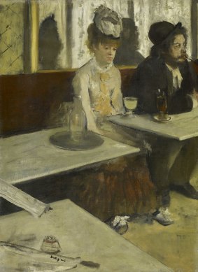 Edgar Degas' In a café (The Absinthe drinker), circa 1875–76.
