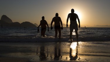 Idyllic, from afar: Copacabana beach in Rio de Janeiro.