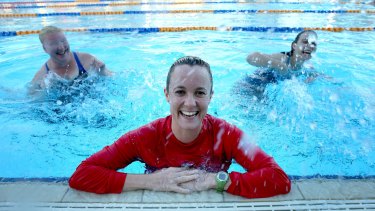 Instructor Laura May, who knows Auslan, offers swim lessons to deaf children  and adults.
