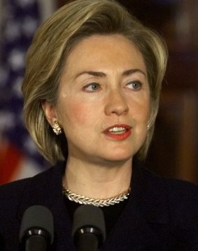 Running for the Senate: Hillary Clinton in 1999.