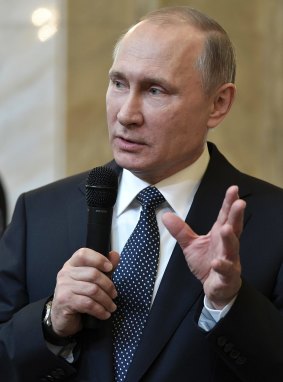 Vladimir Putin, praised by Pauline Hanson for "standing up for his nation".