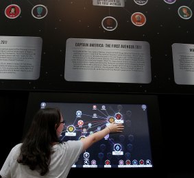 The database of the entire Marvel universe, one of three interactive exhibits created by the QUT team.
