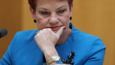 Pauline Hanson has backed off a stupid threat to the ABC.