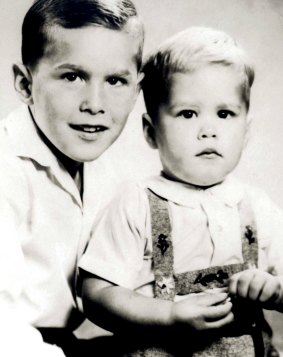 George W., left, poses with his brother Jeb in this 1955 photo.