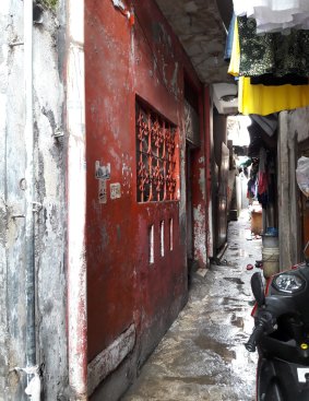 The house in which Siti Aisyah lived from 2008 to 2011 in  in Tambora, West Jakarta.