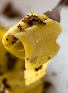 Pappardelle with Norcia truffles.