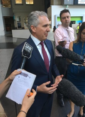 Telstra CEO Andrew Penn addresses the media after the outage.