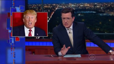 Stephen Colbert takes on Trump.