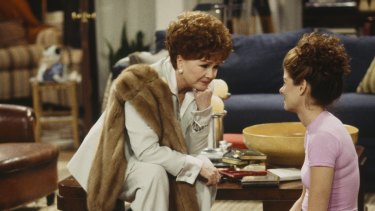 Debbie Reynolds and Debra Messing in Will & Grace.