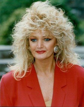 Bonnie Tyler sporting her famous 1980s look. 