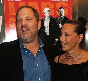  Harvey Weinstein and Donna Karan arrive at the premiere of The Hunting Party at the Paris Theater in New York.