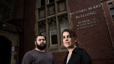 Action:  Odette Kelada, right, and Tyson Holloway-Clarke have been active in a campaign to rename the Richard Berry building.
