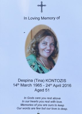 Friends and family have farewelled Tina Kontozis at an emotional funeral in Sydney's south.