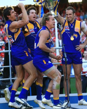 Andrew Embley, Ben Cousins, Daniel Chick and Chris Judd in 2006.