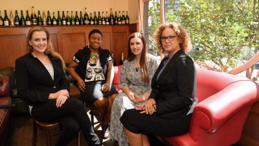 Victorian Premier's Literary Awards winners (left to right) Madeline Gleeson, Maxine Beneba Clarke Randa Abdel-Fattah, and Leah Purcell.