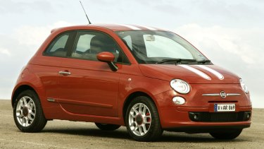 The new prime minister's latest ride, the Fiat 500.
