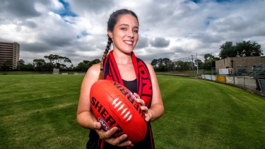 Laura Macdonald was inspired by launch of AFLW to join a football team. 