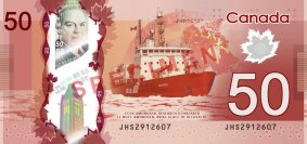 Canada's $50 note features an icebreaker.