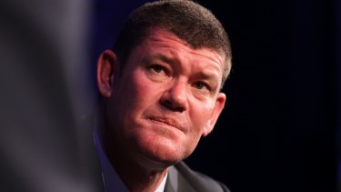 James Packer has lost about $1.8 billion on paper thanks to a 28 per cent fall in the share price of his Crown Resorts casino and entertainment business.