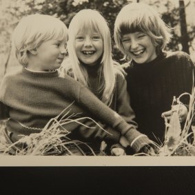Deveson's children (from left) Joshua, Georgia and Jonathan in 1972. 