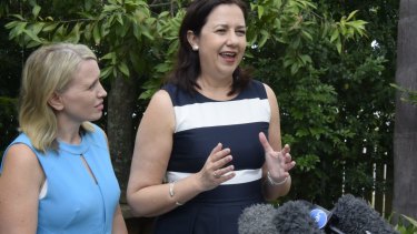 Education Minister Kate Jones and Premier Annastacia Palaszczuk under fire as Cairns MP Rob Pyne asks about funding for Cairns State High School.