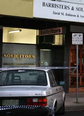 The scene of the murder of solicitor David Robinson in Fairfield, in 2006. 