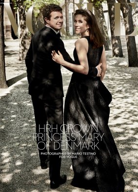 HRH Crown Prince Frederik and Crown Princess Mary of Denmark grace the August 2016 cover of Vogue Australia.