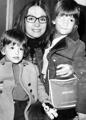 We had joy: With her children, Helene (at left) and Nicolas, in 1972.