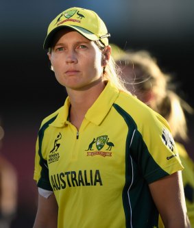 Out for a duck: Skipper Meg Lanning failed to fire in the World Cup semi-final.