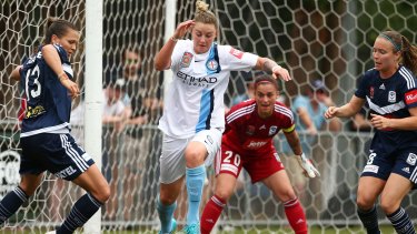 Super striker: Larissa Crummer has been a dominant force in this season's W-League.
