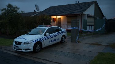 Police sat guard outside the Raad's Broadmeadows home on Tuesday night.