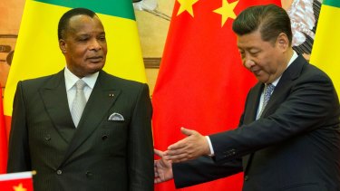 Republic of Congo President Denis Sassou Nguesso, left, pictured with Chinese President Xi Jinping.