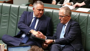 There is growing speculation Treasurer Joe Hockey, left, could be replaced by Communications Minister Malcolm Turnbull.