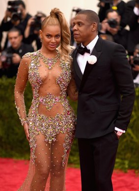 Jay Z and Beyonce attend the "China: Through The Looking Glass" Costume Institute Benefit Gala at the Metropolitan Museum of Art on May 4, 2015 in New York City.
