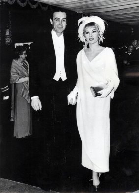 Sean Connery and his Australian-born wife, actress Diane Cilento. 
