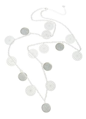 Colette Hayman cut-out disc necklace, $12.99.
