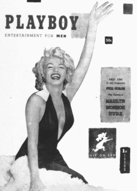 Marilyn Monroe graced the cover and centerfold of the first edition of <i>Playboy</i> magazine in December 1953. 