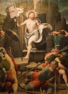 Umbrian specialty: A resurrection fresco.