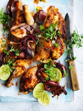 Cumin and lime roast chicken.