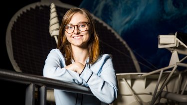 UNSW aerospace engineering student and Quberider CEO Solange Cunin at Sydney's Powerhouse Museum.
