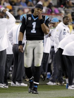 Disappointed: NFL MVP Cam Newton.