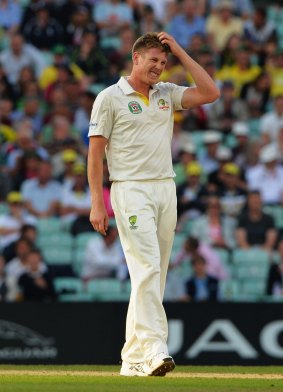 James Faulkner during his sole Test so far in 2013.