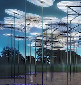 British architect Amanda Levete's design for MPavilion, which opens in the Queen Victoria Gardens on October 5.