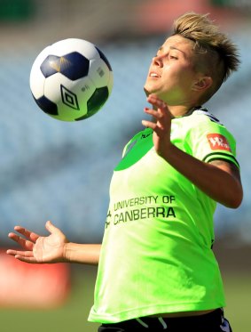 Canberra United striker Michelle Heyman is in contention for the Matildas squad for next year's Women's World Cup.