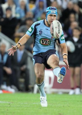 Highly rated: Jamie Soward could force his way into a Blues jersey for Origin II.