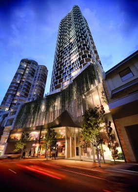 The new Spire development, which will straddle Queen and Ann streets behind the Orient Hotel in Brisbane.